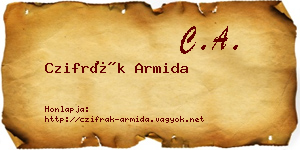 Czifrák Armida névjegykártya